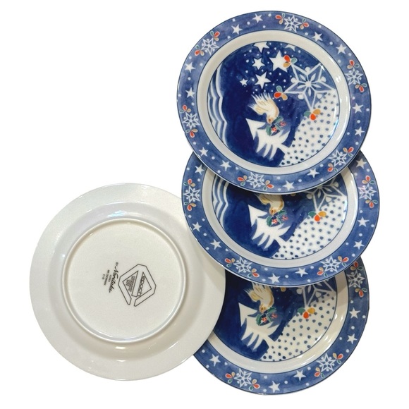 Noritake Epoch Mr. Snowman Collection Set of 4  Snowman salad plates - Picture 1 of 14